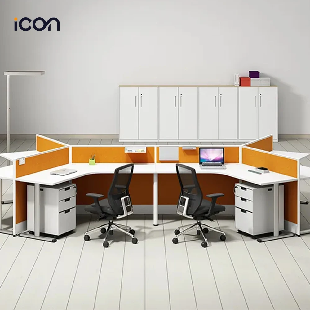 Последний стиль модульная 4 человека офисное квадратное Офисное рабочее место кабина акустическая рабочая станция