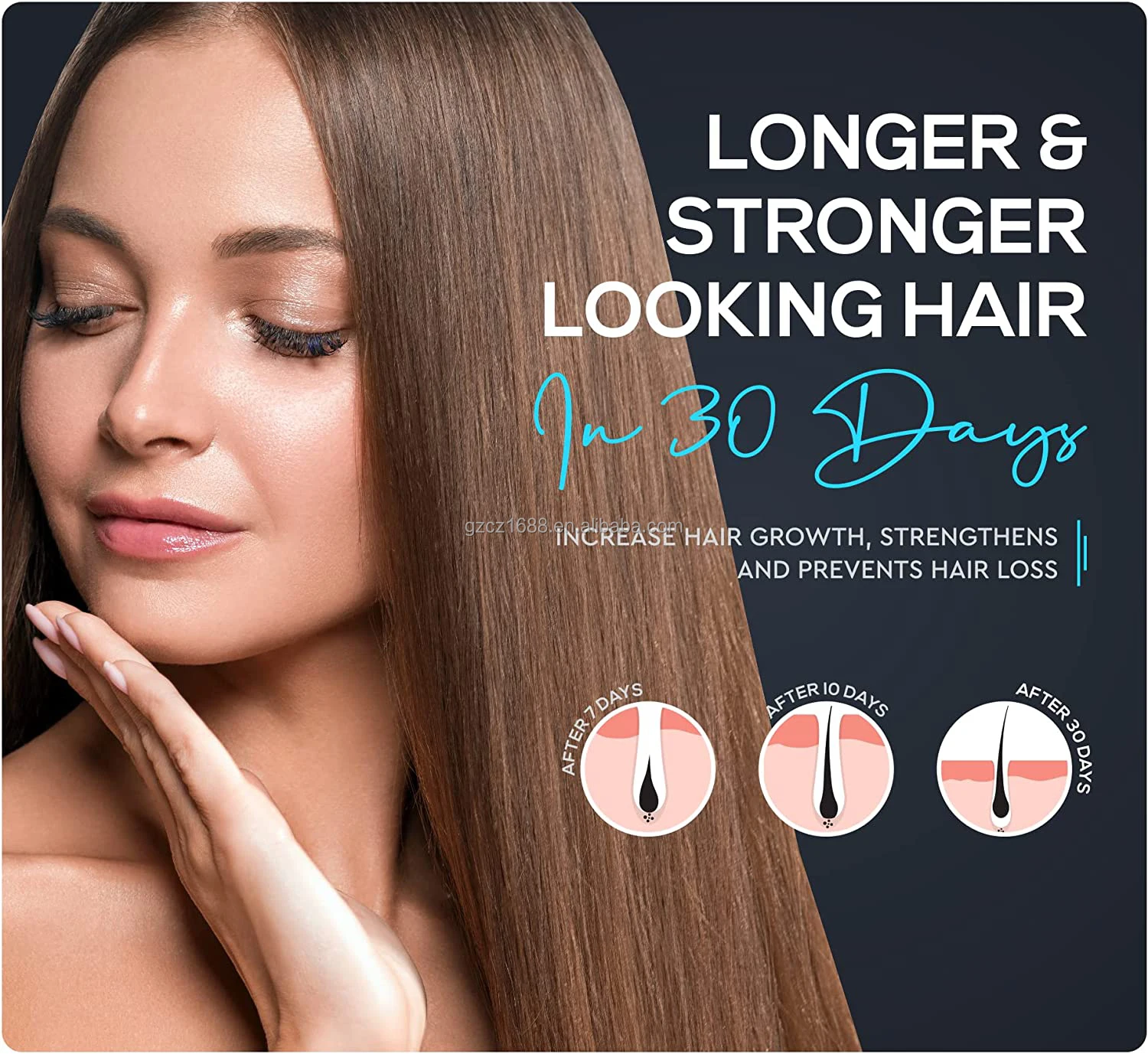 OEM Natural Hair Growth DHT blocker Anti Hair Loss Treatment biotin serum for hair root deep nourishing