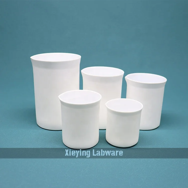 30ml- 10000ml Professional Chemical Lab PTFE Plastic Measuring Beaker Manufacturer with or without Handle