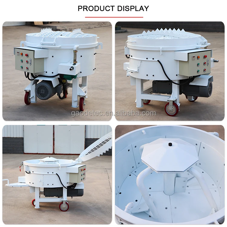 250kg Castable refractory Pan Mixer in Glass factory for mixing high alumina bricks and aluminum silicate bricks