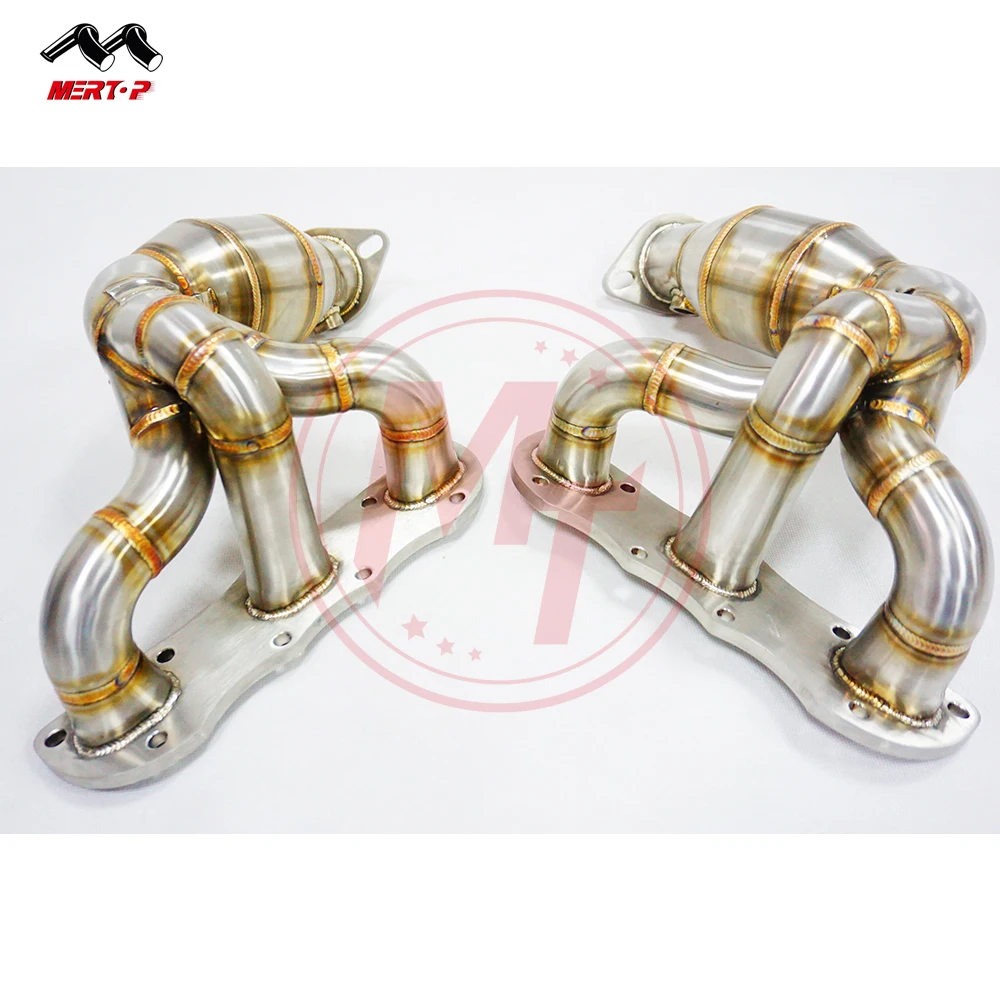 Mertop Racing   981 cayman boxster 2.7L 3.4L 718 long tube header with reinforce 2013-2016