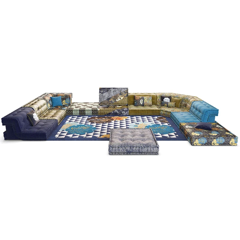 Living Room Furniture Floor Sofas Modular Set Mah Jong Sofa Sectional Couch Modern Mahjong Sofa