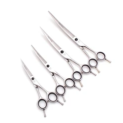 Изогнутые Ножницы для волос 5,5 дюйма 6 дюймов 7 дюймов 8 дюймов, японская сталь, бренд AQIABI, парикмахерские ножницы, ножницы для стрижки волос A1028