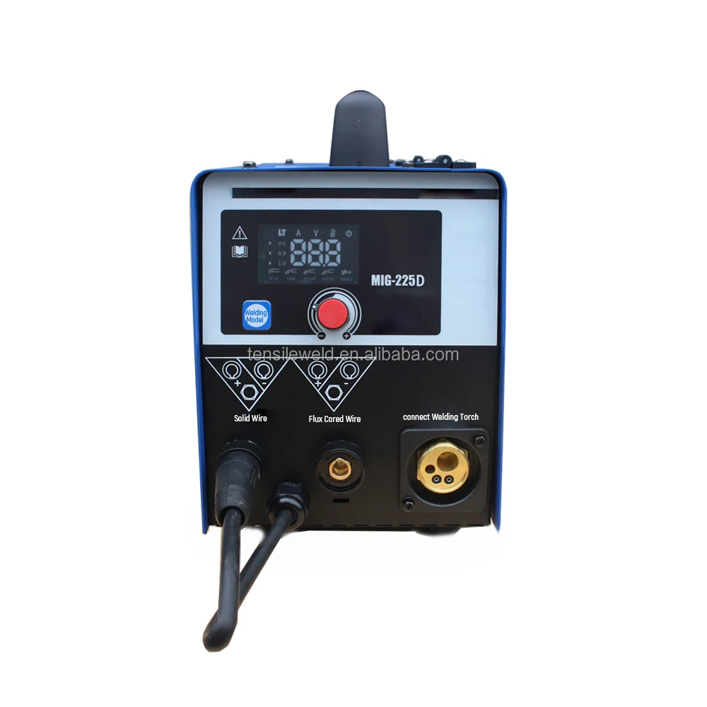 MIG 225D Mig Tig MMA 3 in 1 IGBT Tube 220V Portable Welding machine with Digital display screen