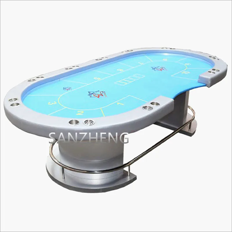 Customized Poker Table Luxury With Stainless Steel Legs for Playing