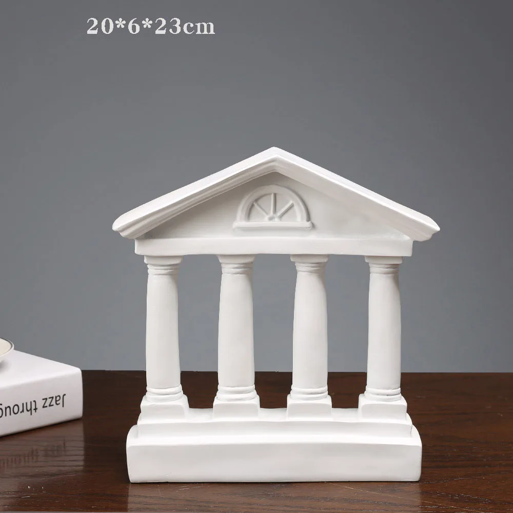 Ancient Greek City Temple Architectural Model Decorative Ornaments Living Room Home Decoration Resin Sculpture Ornaments