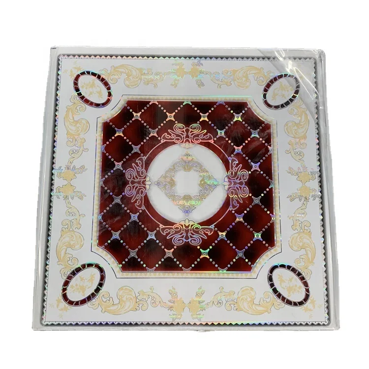 Longtime color design printed transparent hot stamping foil ceiling for plastic pvc panel