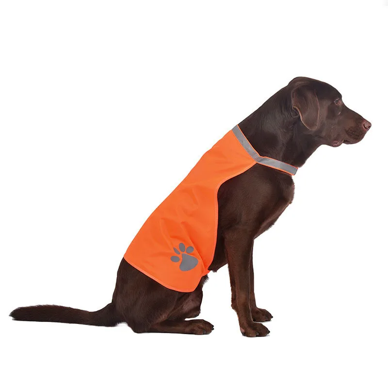 Fluorescent Orange Yellow Highlight Reflective Pet Dog Vest Jacket Dog Safety Vest