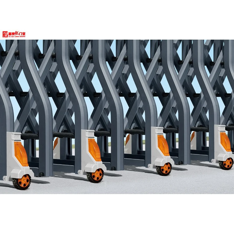 
Hot sale retractable gates sliding door motor gate aluminum trackless folding gate by motor operated 