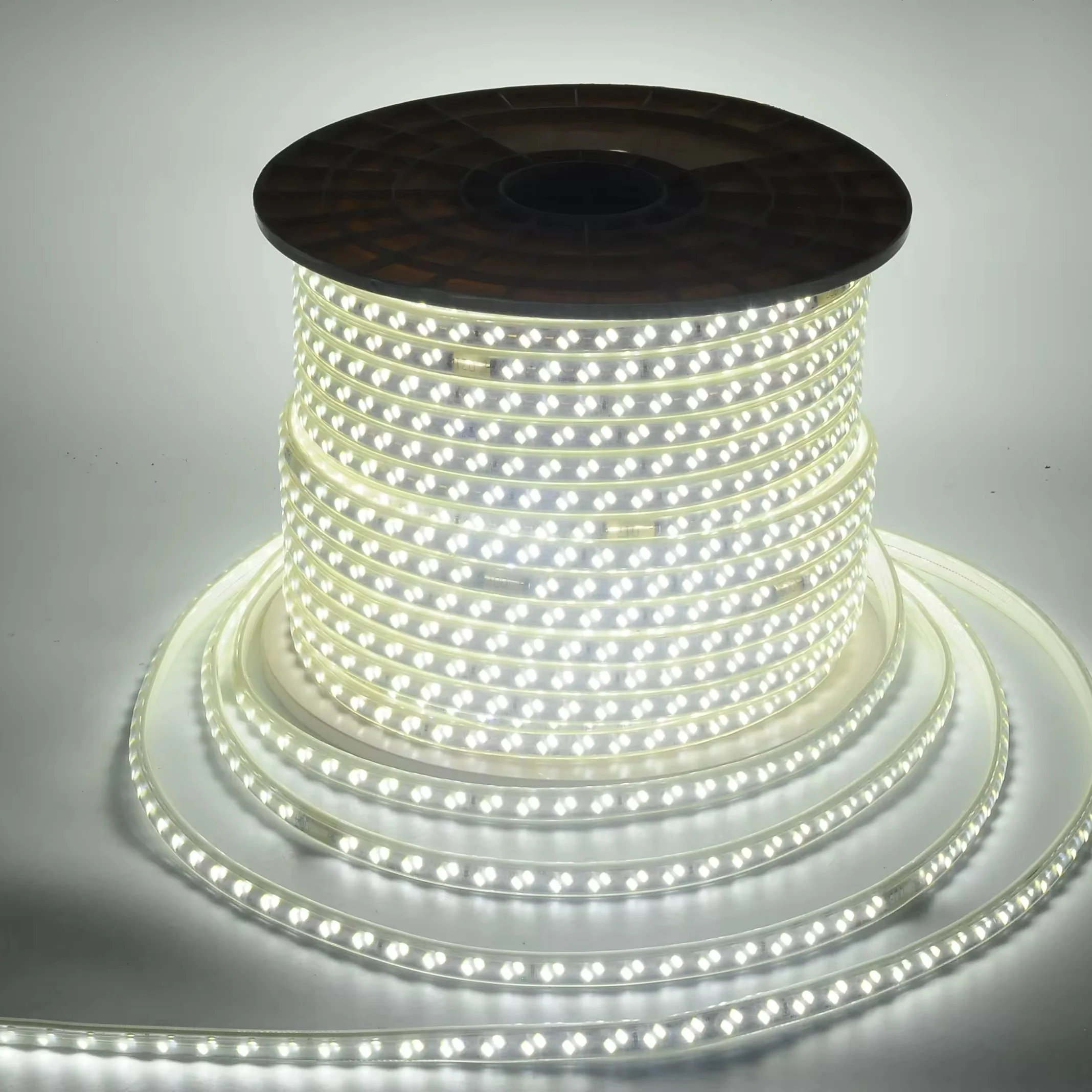 Лучшее качество 5730 силиконовый рукав 220 В водонепроницаемый 120 Светодиодные полосы света 15 мм умные Rgb белый