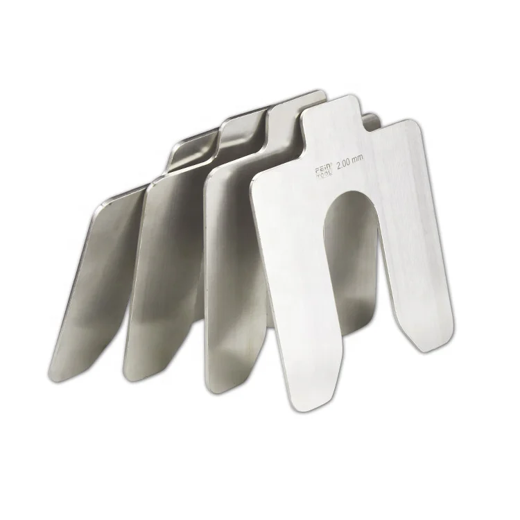 0.02mm-1.5mm Chemical Etched Stainless Steel U Slotted Shim pre-cut laser alignment adjusting Shim