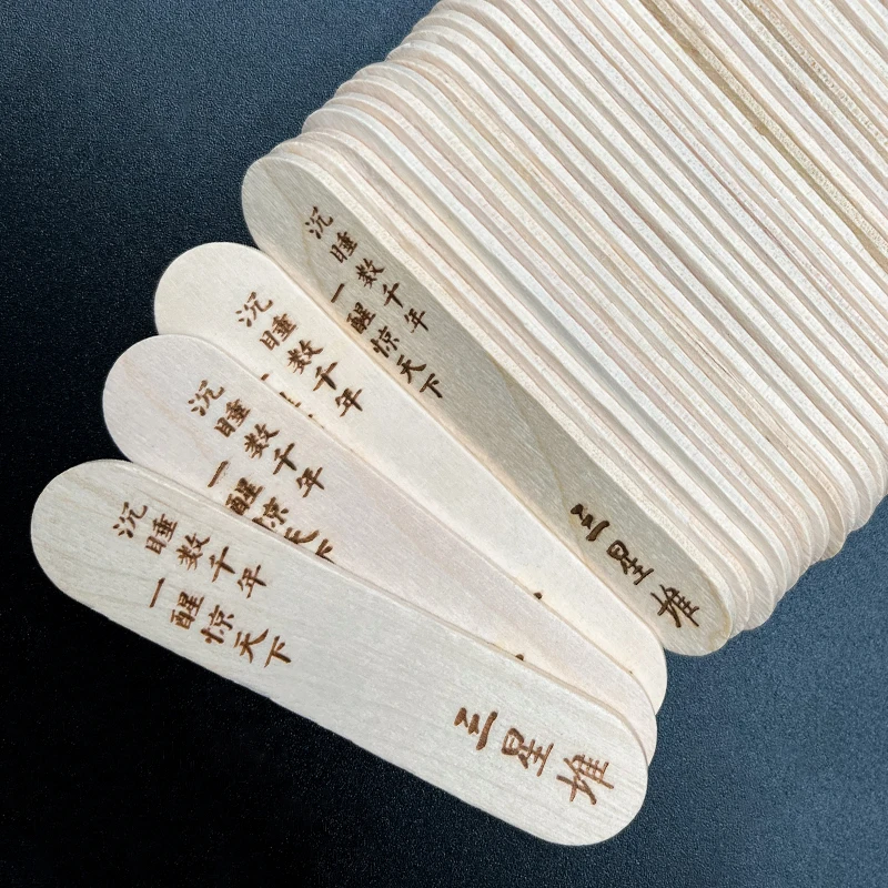 China Factory Good Quality Free Sample Wooden Round Primary Colour Ice Cream Stick