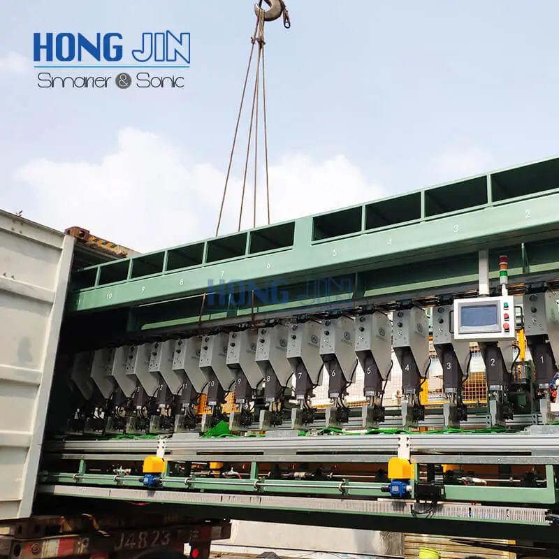 Geocell punching machine  geocell welding machine  HDPE  plastic extruding  machine  geo cell production line manufacturer