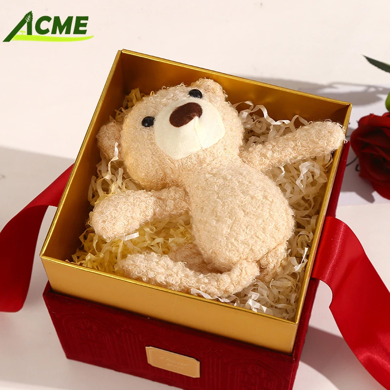 Custom High-End Plush Velvet Bow Gift Box Birthday gift box for Cosmetics Wedding Candy Gifts