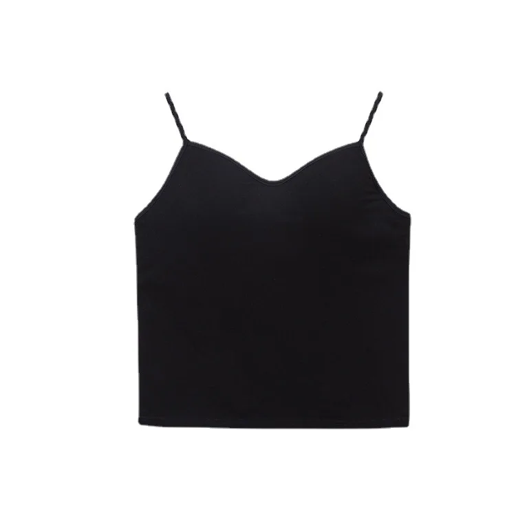 
Summer Pure color condole belt small vest lady bottom unlined upper garment contracted v neck sleeveless vest 