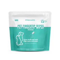 New developed safety gentle soft non-woven special cat dog teeth dental pet finger dry wipes