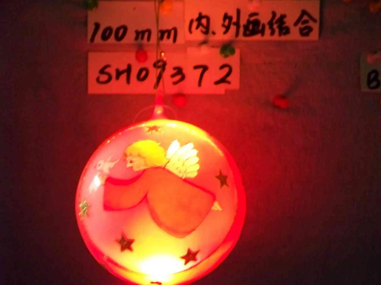 Factory Wholesale 80mm 100mm 120mm Glass Christmas Ball Ornaments Custom Inside-Bottle Painting Snowmen Led Glass Ornament