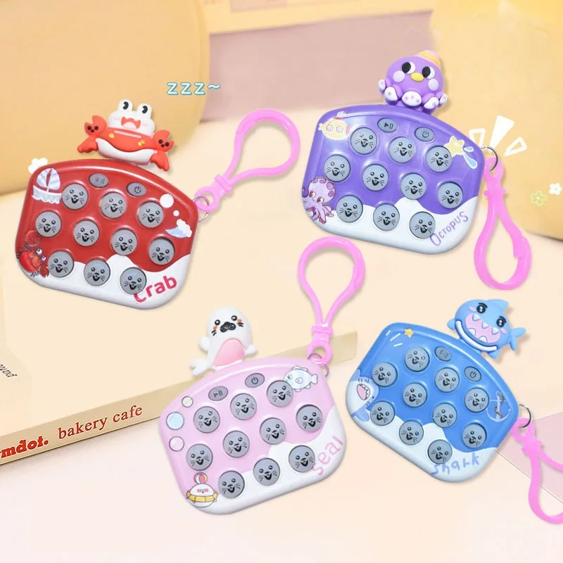 Hot Selling Educational Electronic Speed Push Whack-a-Mole Game Console Decompress Press Music Fun Car Toy for Children