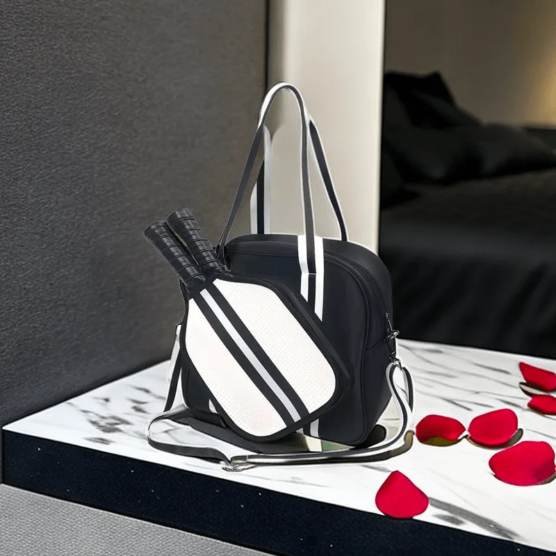 Custom Portable Waterproof Sport Paddle Tennis Racket Sling  Pickleball Bag Neoprene  for Men Women