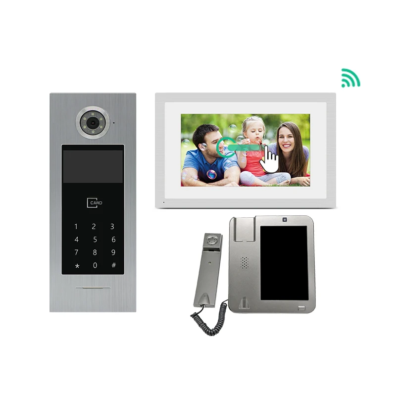 Tuya IP video door phone intercom multi apartment doorbell camera card access works with mobile phone