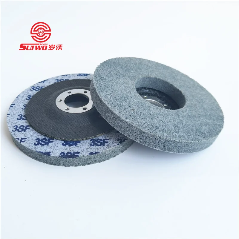 EXL Disc 3S FIN Non woven right angle deburring disc for pipe weld finishing and polishing