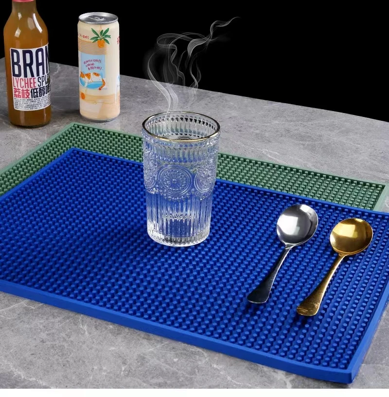 Hot selling Custom logo PVC multi-functional bar accessories Soft Rubber Drip Runners Beer Bar Mat