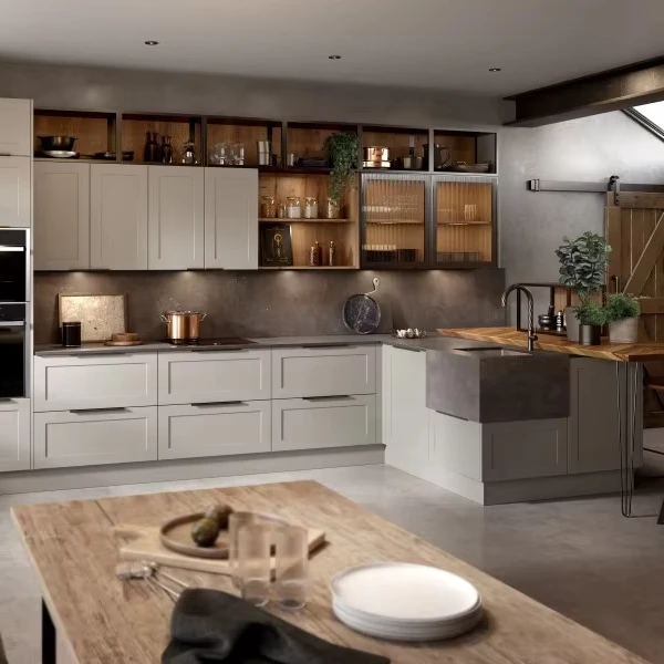 Vermonhouzz купить кухонные шкафы современный Синий лак шейкер прибрежный стиль кухонный шкаф островной высокого класса