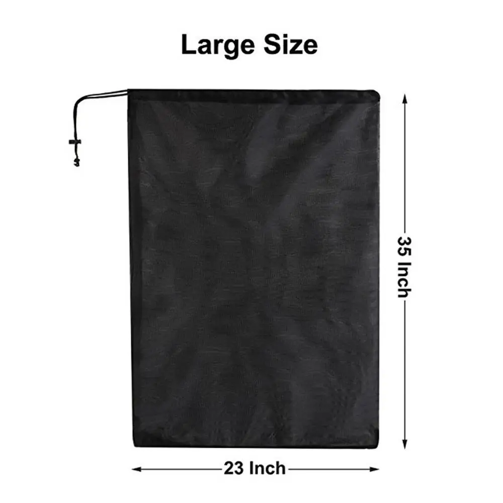 
70*90cm Hotel Heavy Duty Black Laundry Wash Bags&Baskets Mesh Drawstring mesh laundry bag 