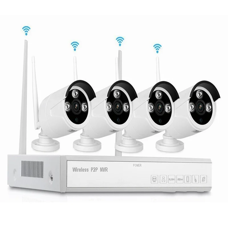 Высококачественный Wi-Fi 4CH 2MP JC 2020 Новый беспроводной комплект видеорегистратора сетевой камеры