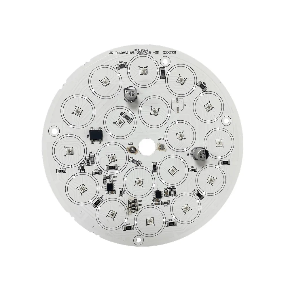 DMX512 140mm 24VAC RGB Aluminum PCB Board Module Lighting 24W RGB Color Change Modul LED For RGB LED Washer