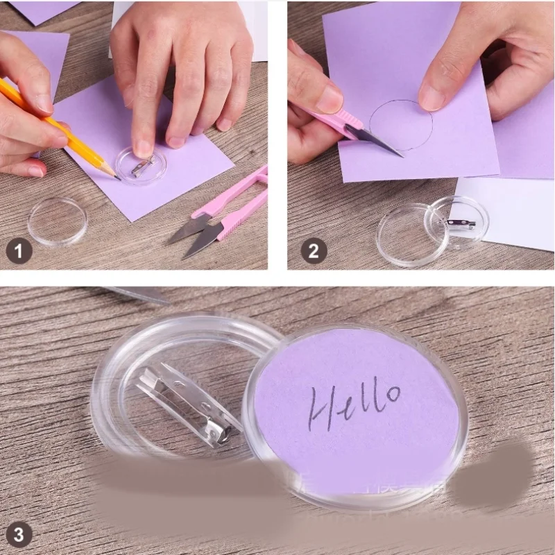 35/45/50/60/ 70MM  Round Acrylic Badge