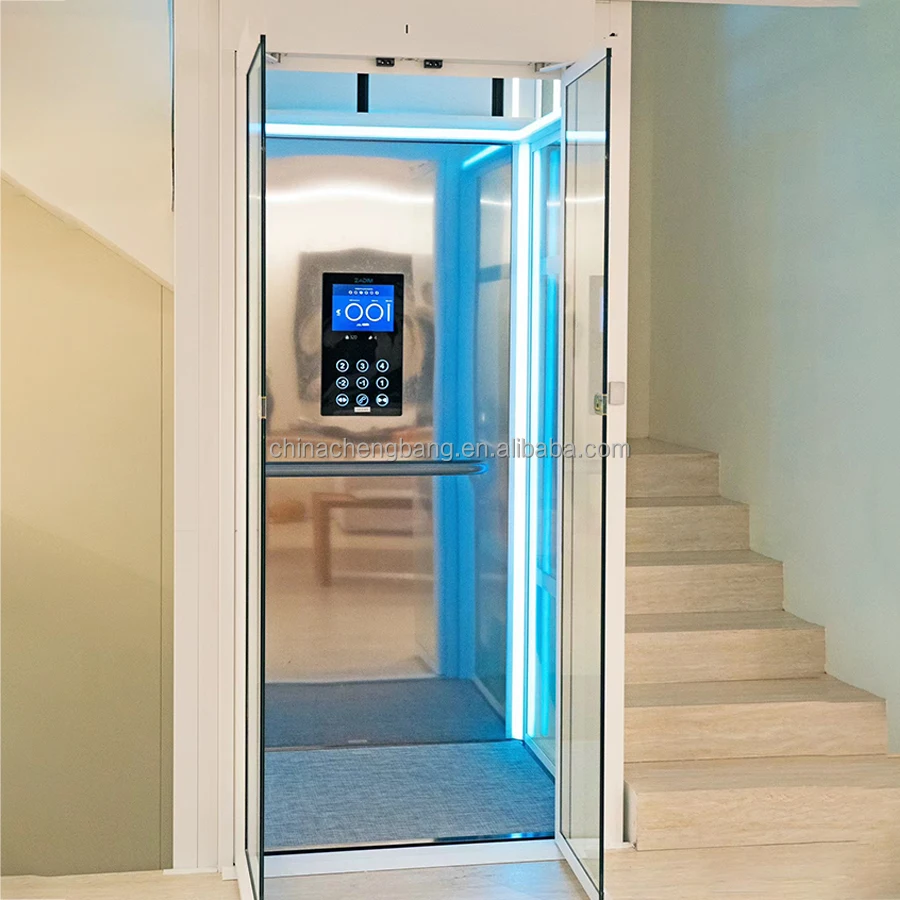 China Elevator Manufacturer Simple Electric Residential Lift Villa Elevator Home Panoramic  Passenger Elevator