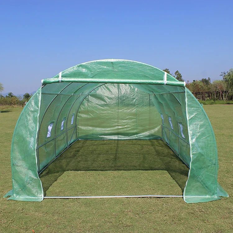 TLSP116 600cm(L) x350cm(W)x195cm(H) size other UV protected polytunnel garden greenhouse with metal door