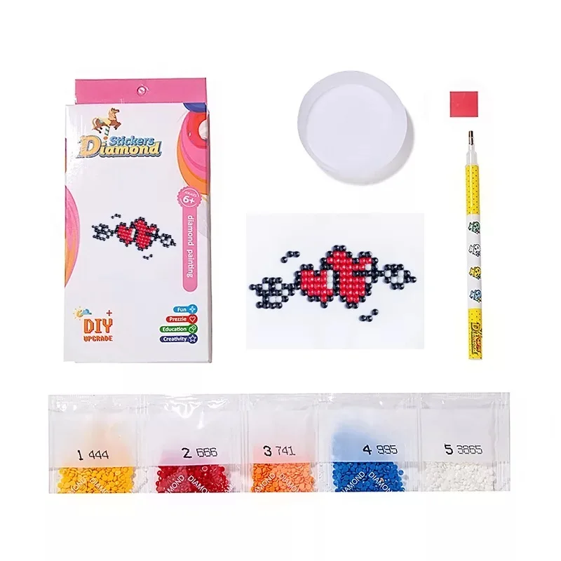 5D DIY Diamond Painting beads drilled toy Flamingo rabbit girl love heart panda sticker