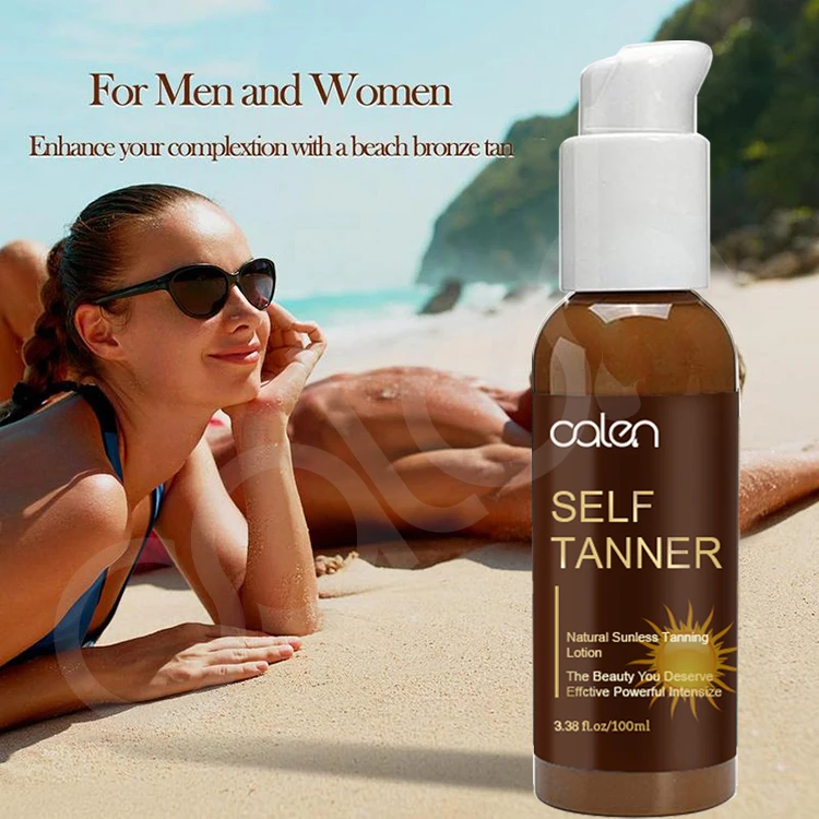 Private Label OEM Natural Glow Self Tanner Sunless Protect Bronzing Sun Organic Tanning Lotion