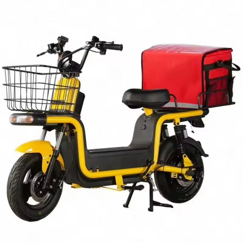 High quality 1000W two wheel electric food delivery scooter for adults with folding pedal