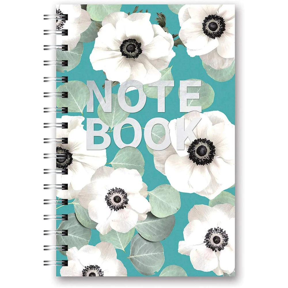 Fancy Floral Hard Cover University Spiral Diary Journal Bound Notebook