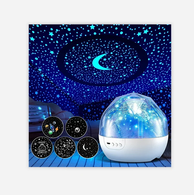 Kids Night Light Projector Rechargeable Light Galaxy Light For Baby Nursery Kids Projector Decorative Lamp