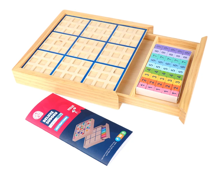 Classic educational game  wooden sudoku board game for kids