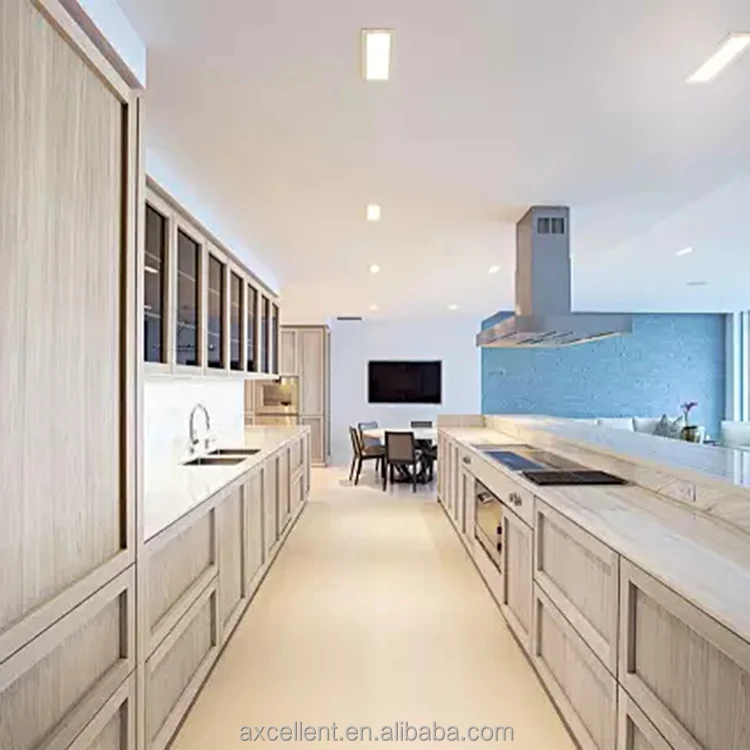 Design Set Bamboo Modern Hanging Wall Wooden French Provincial Bar Handle Counter Cupboard Kitchen Cabinet