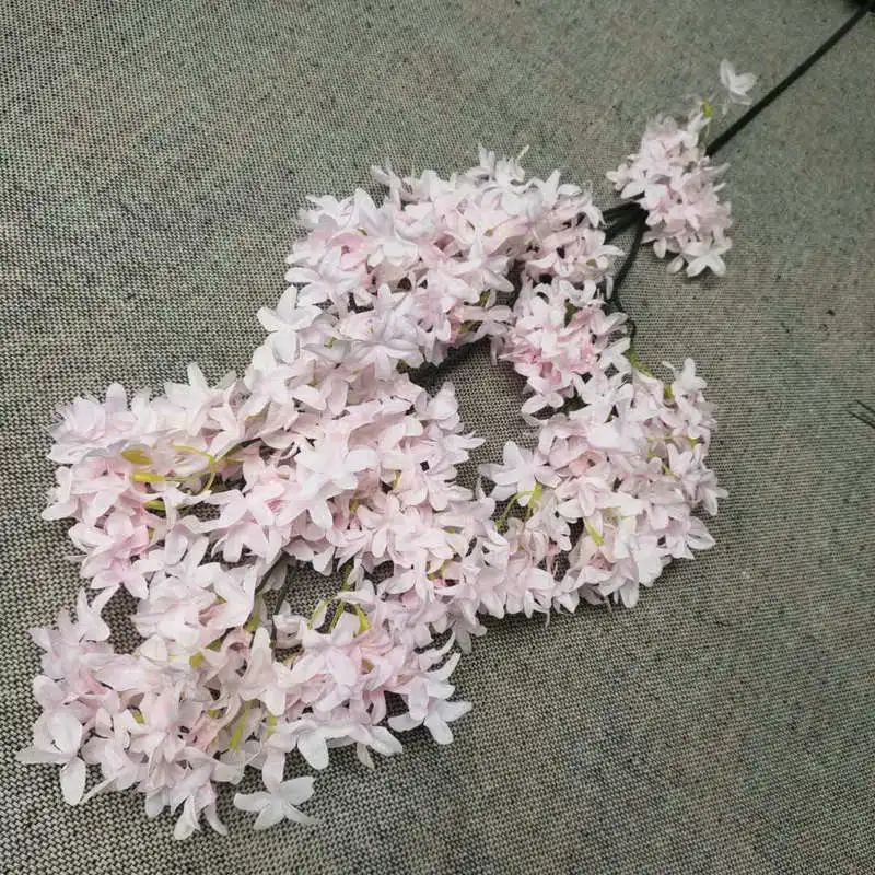 Wholesale High Quality Light Pink Artificial Silk Cherry Blossom Flower