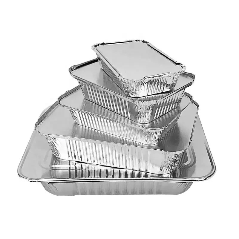 Factory Direct sale disposable food packaging aluminum foil catering container tray
