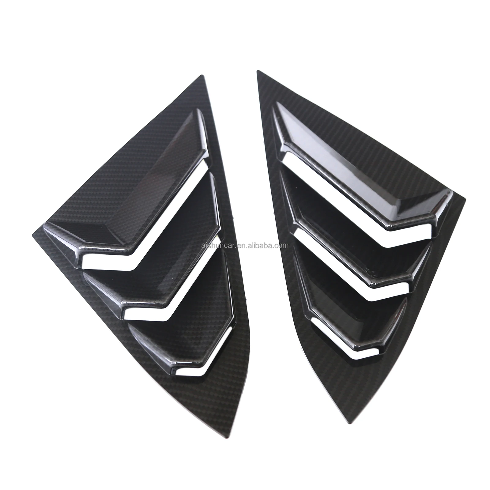 DTOUCH заглушки для заднего бокового окна В гоночном стиле жалюзи для вентиляционного отверстия Овальный Декор ABS углеродный черный совместимый с Honda Civic 2016-2020