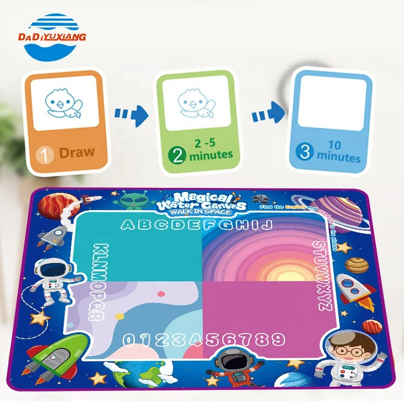 Walk In Space 2023 Hot Selling New Design Kids Doodle Mat Drawing Water Mat