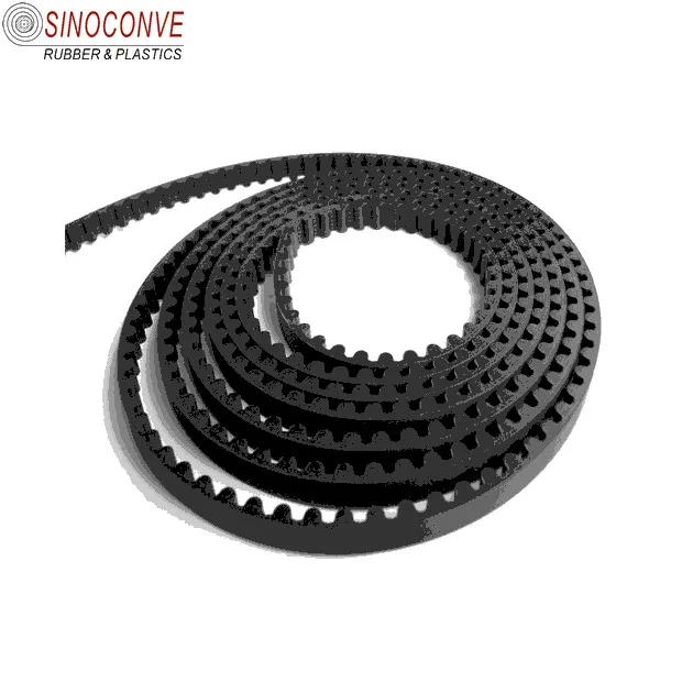 Open Black Color 20mm Rubber Timing Belt for Conveyor