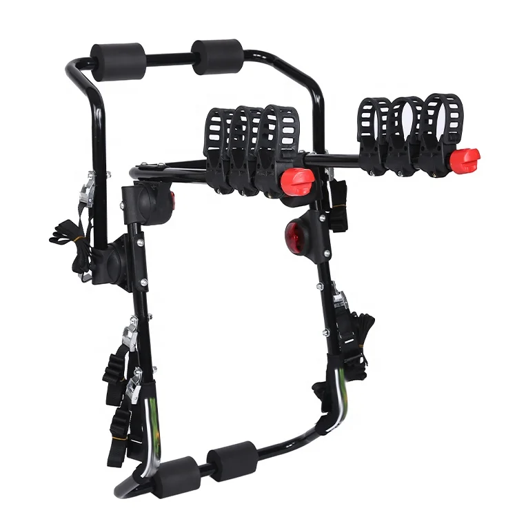 Foldable portable car 3 bicycle carrier rear rack Steel Carrier Bicycles Car Trunk Mountain Bike Car Bicycle Rack
