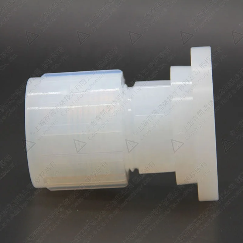 PFA Union Flange Adaptor, PFA/PVDF flare tube fittings for high-purity semiconductor industry