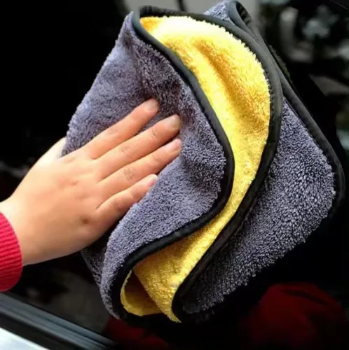 Microfiber Cleaning Towel Thicken Soft Drying Cloth Car Body Washing Towels Double Layer Clean Rags