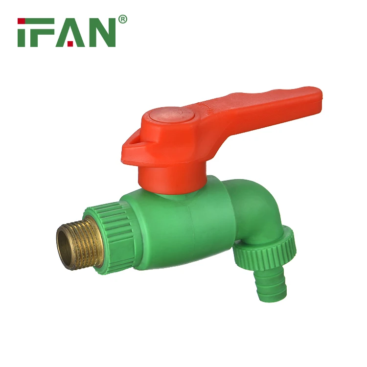 IFAN High Quality Green White Color Water Control Plumbing Materials Brass PPR Plastic Ball Valves