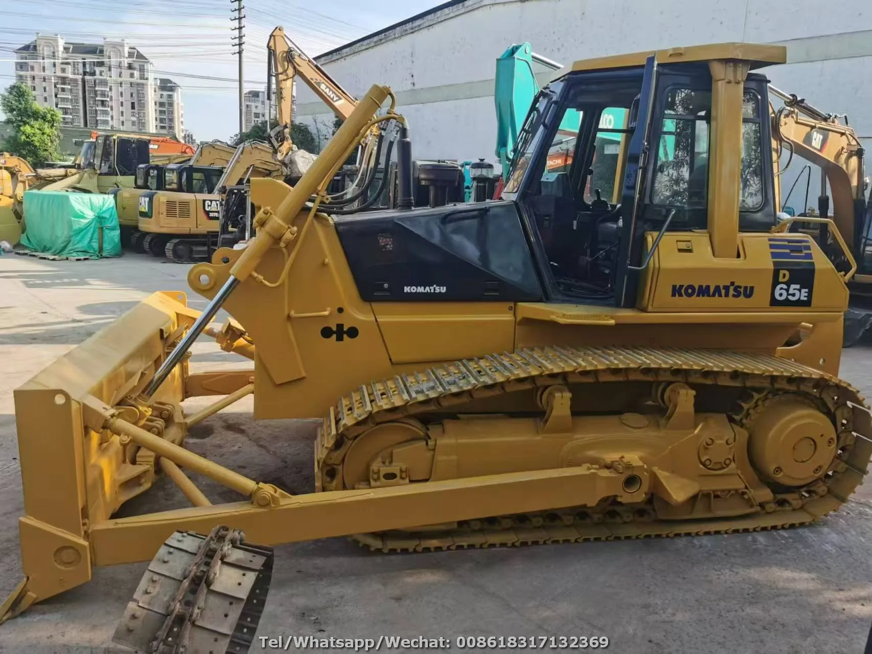 Japan Imported Komatsu D65E D65E-12 Crawler Tractor with 3 Shanks Ripper Komatsu D60P D65 D85 Dozers